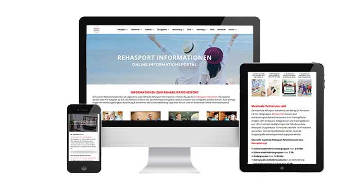Neue Rehasport Webseite online - Informationsportal www.rehasport-informationen.de
